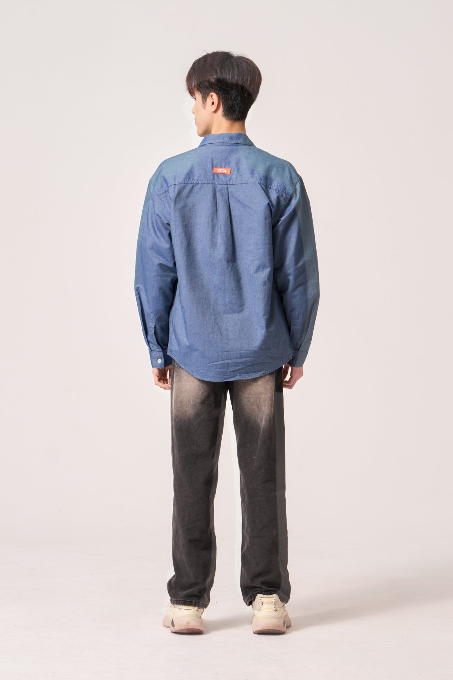 Simply . Men's Denim Jersey Outerwear (Blue)